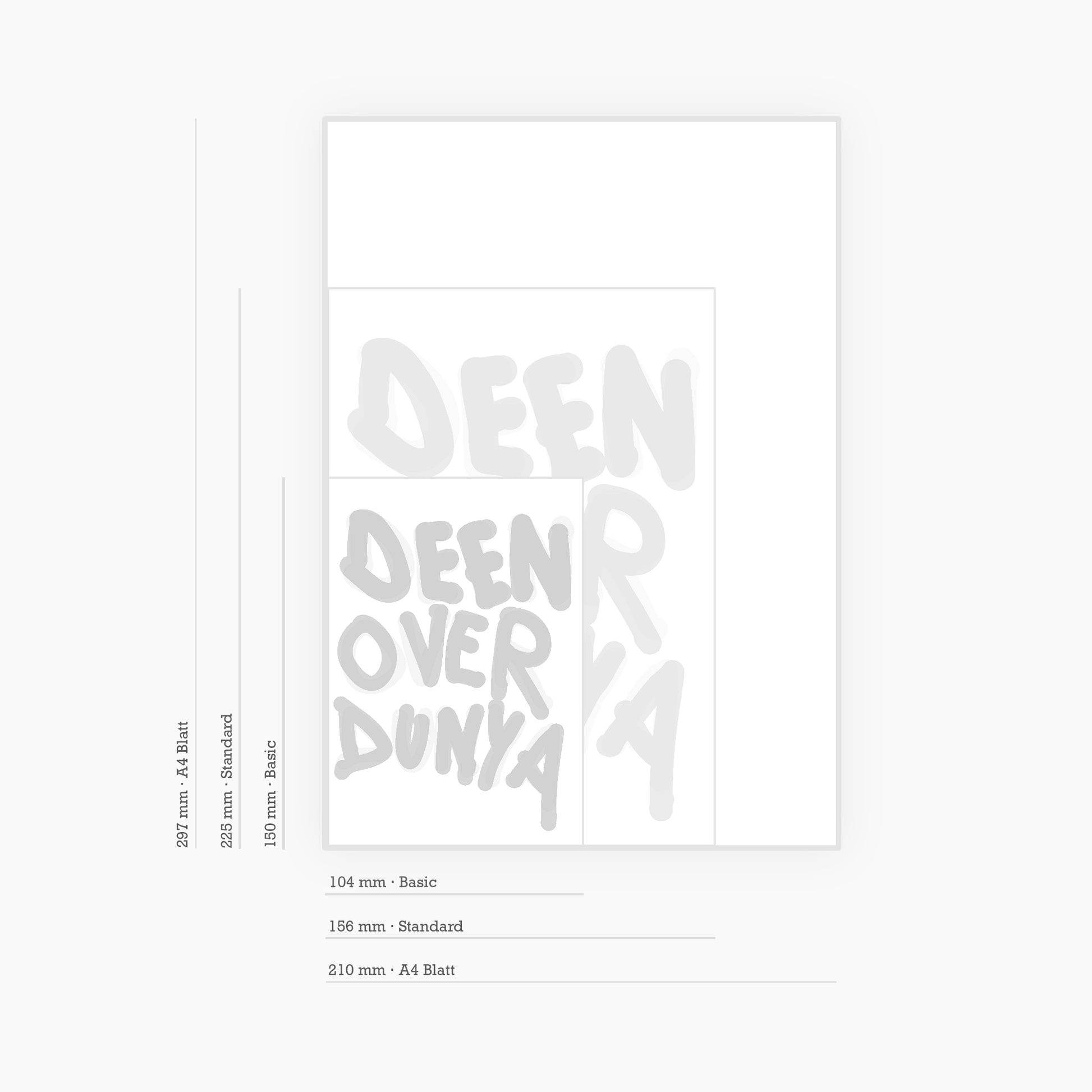 Deen Over Dunya - 3D Druck Visual Artwork