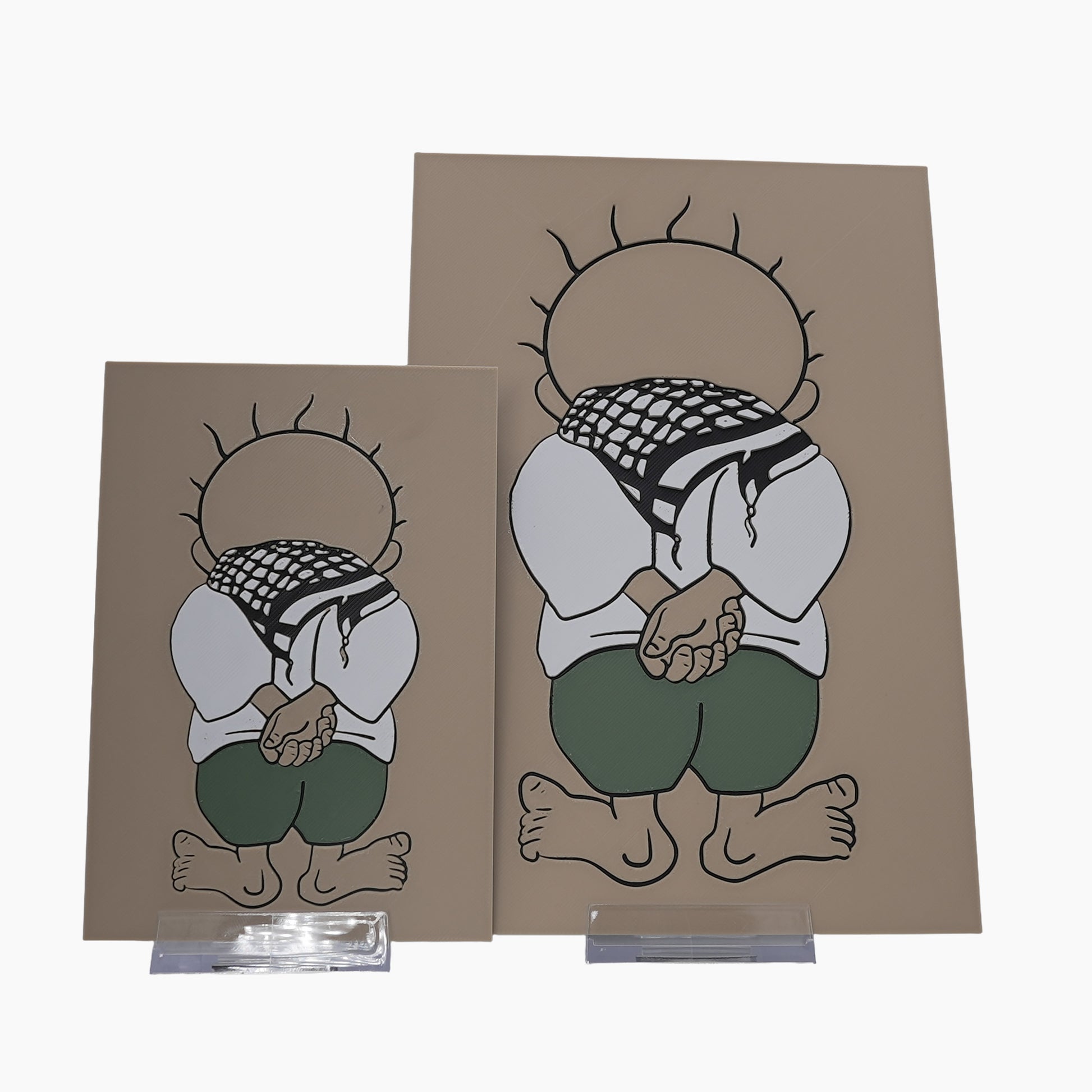Handala Kufiya - 3D Druck Visual Artwork