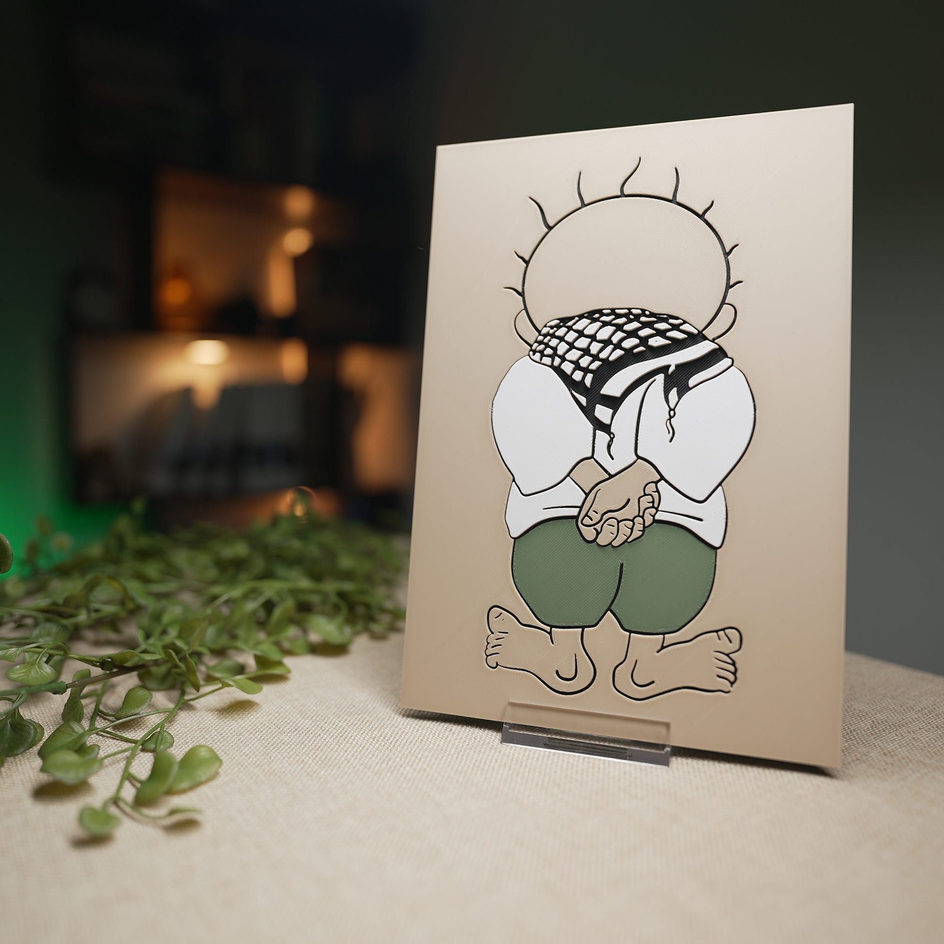 Handala Kufiya - 3D Druck Visual Artwork