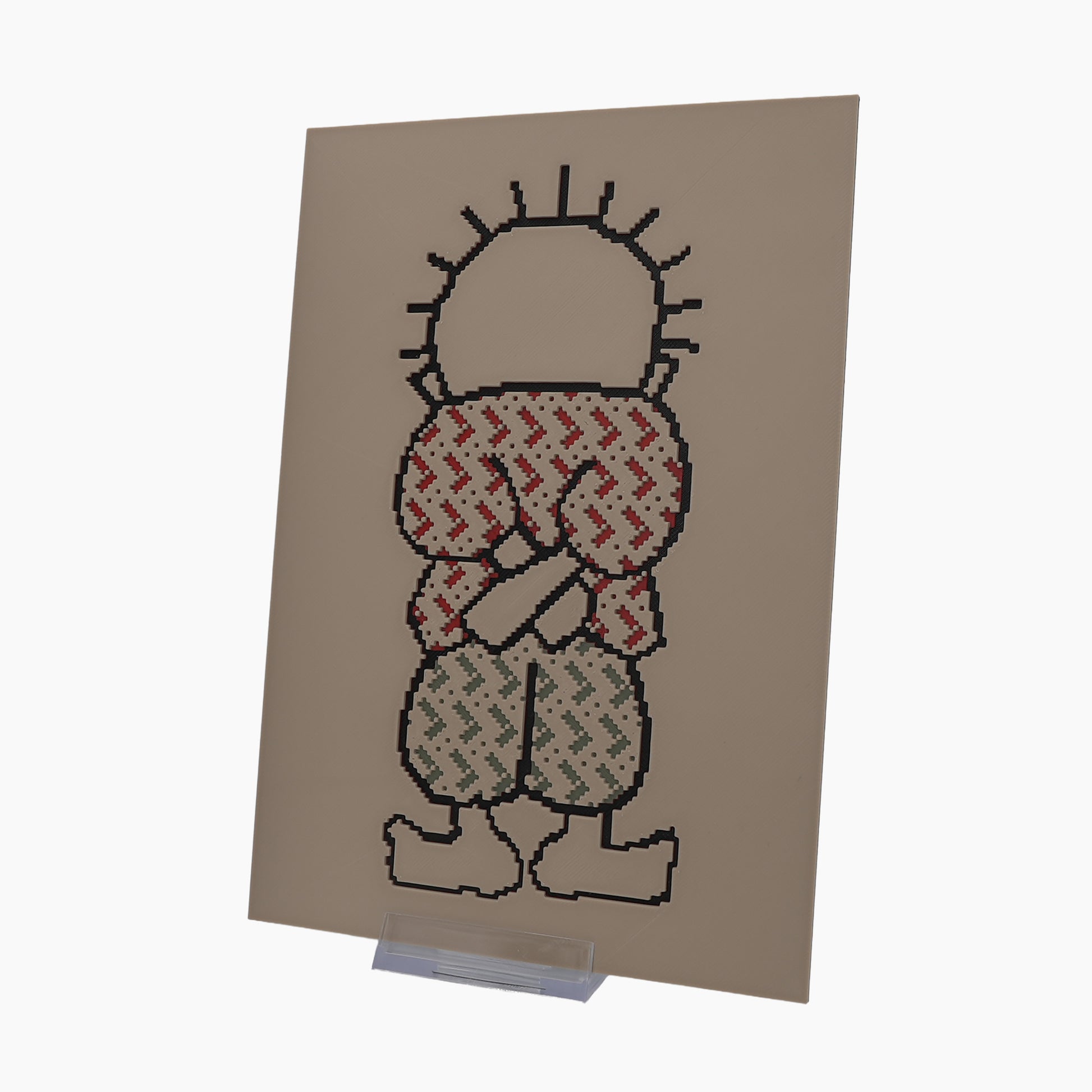 Handala Pixelated - 3D Druck Visual Artwork
