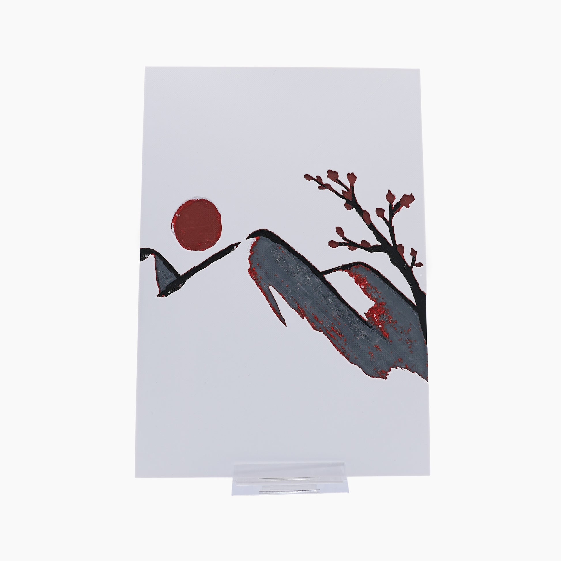 Japanischer Berg - 3D Druck Visual Artwork