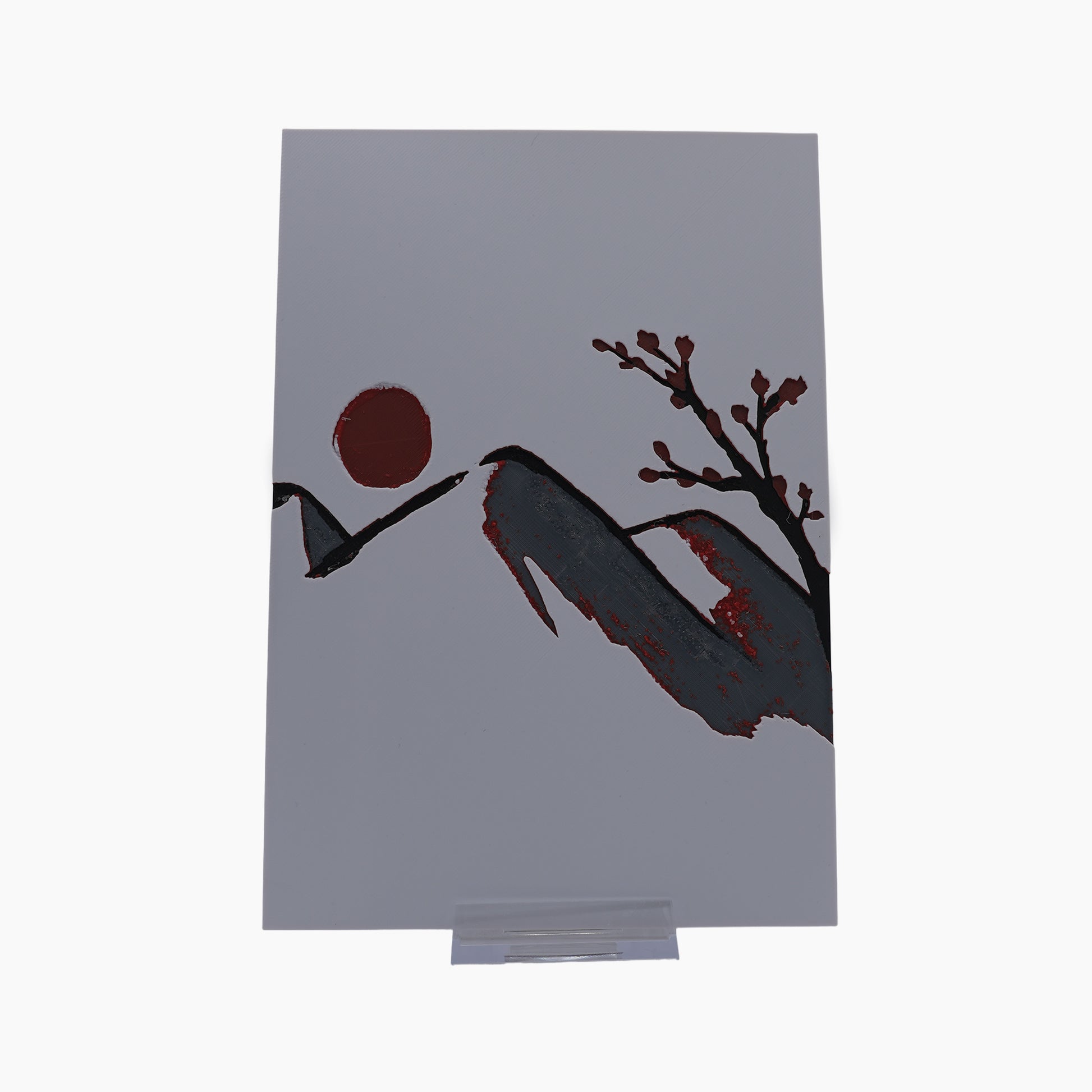 Japanischer Berg - 3D Druck Visual Artwork