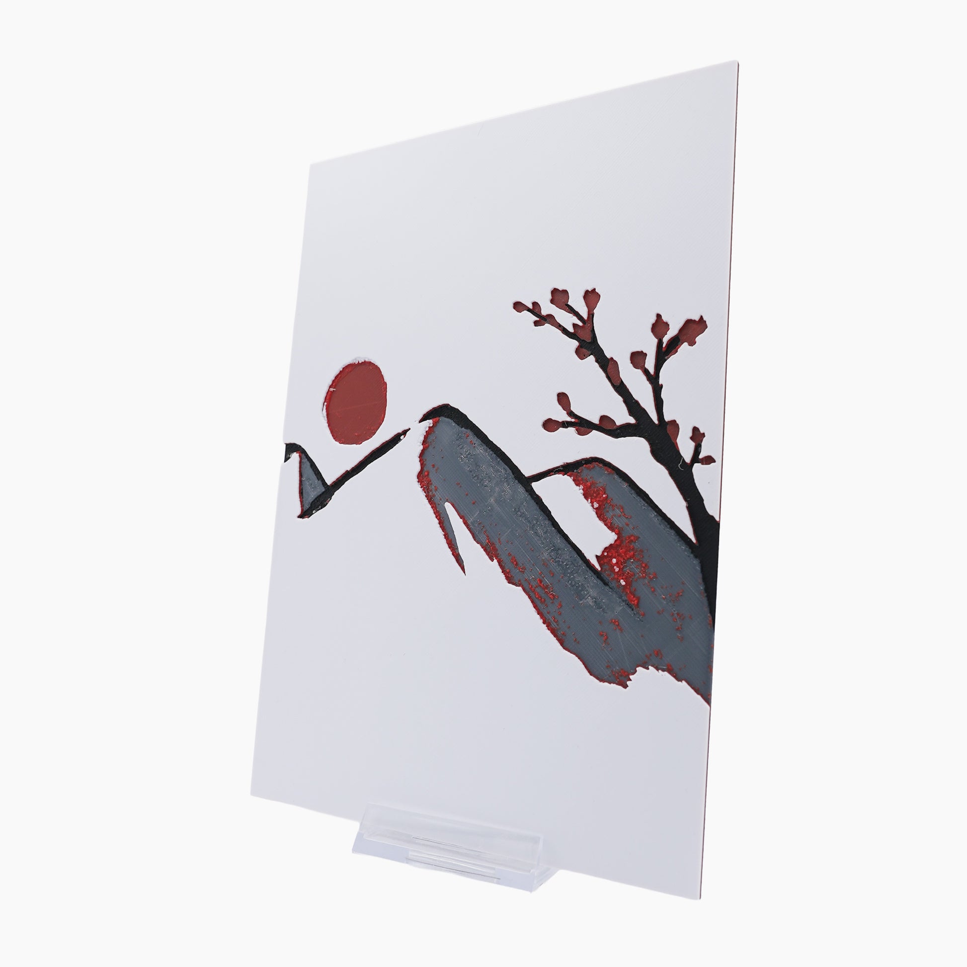 Japanischer Berg - 3D Druck Visual Artwork