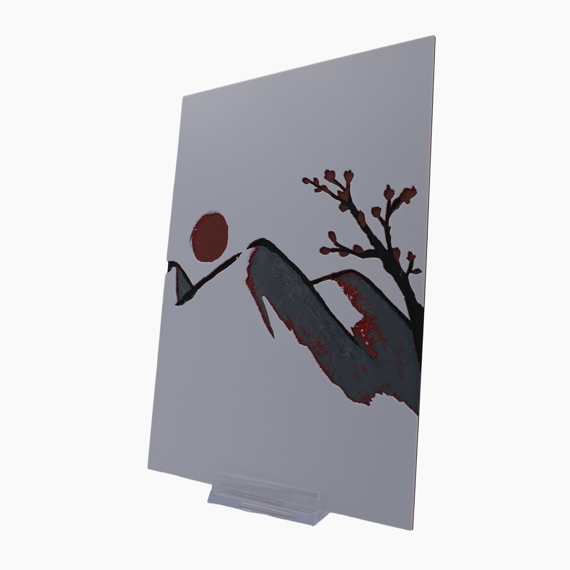 Japanischer Berg - 3D Druck Visual Artwork