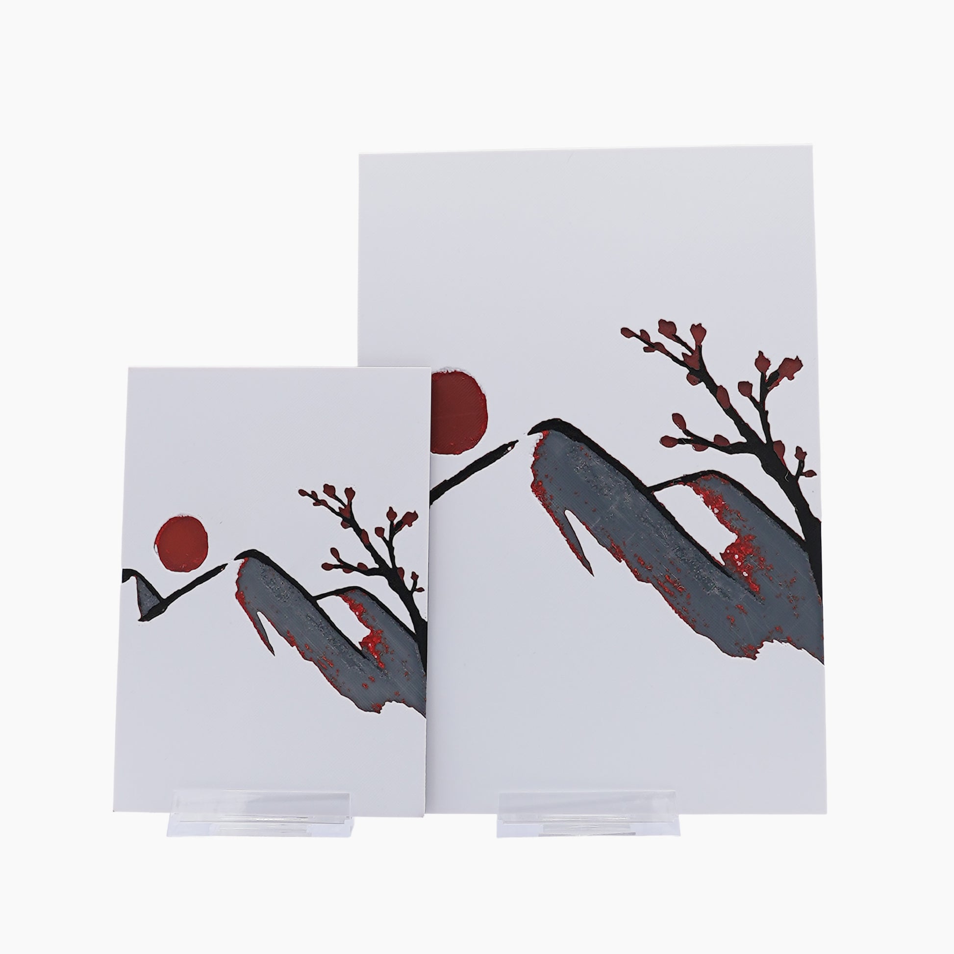 Japanischer Berg - 3D Druck Visual Artwork