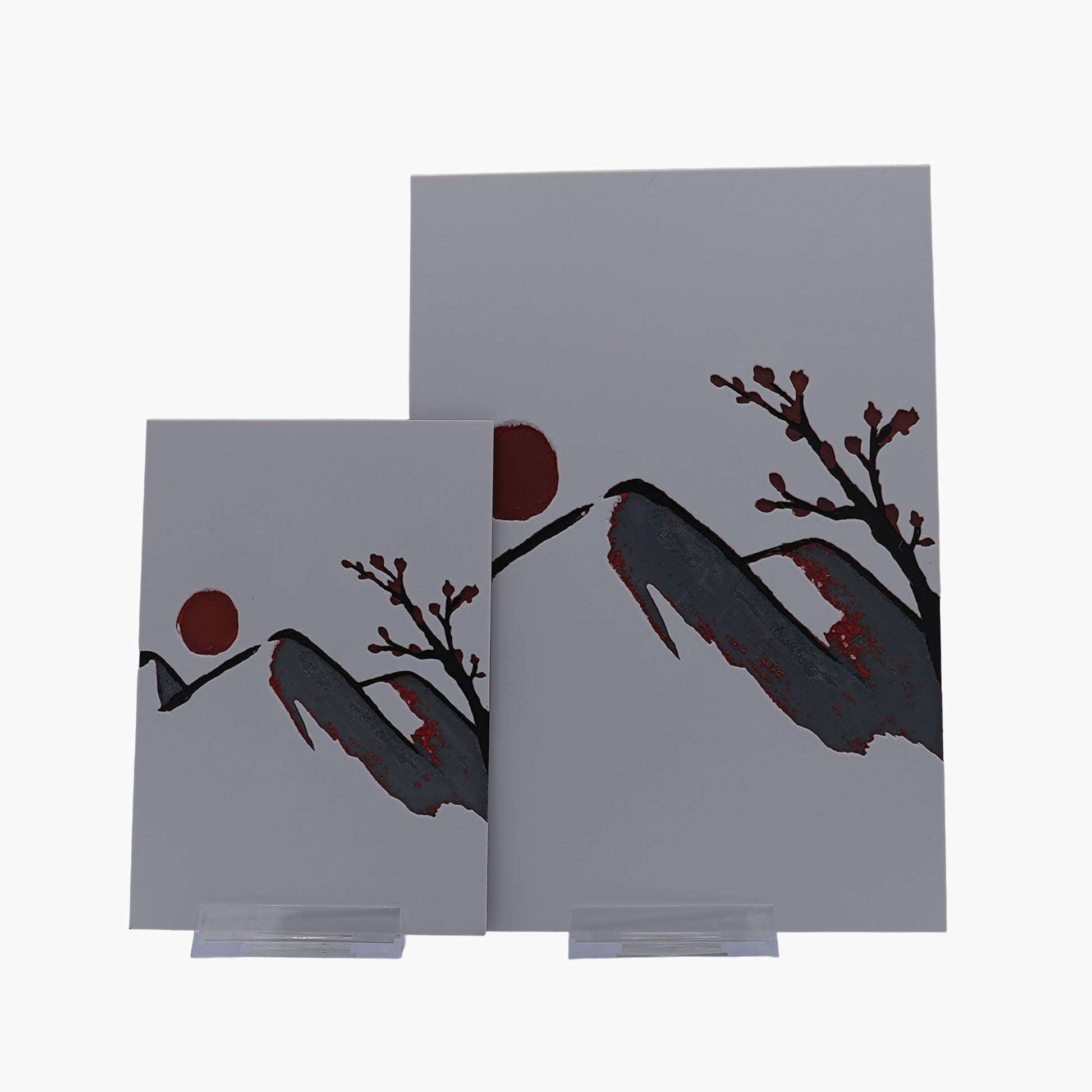 Japanischer Berg - 3D Druck Visual Artwork