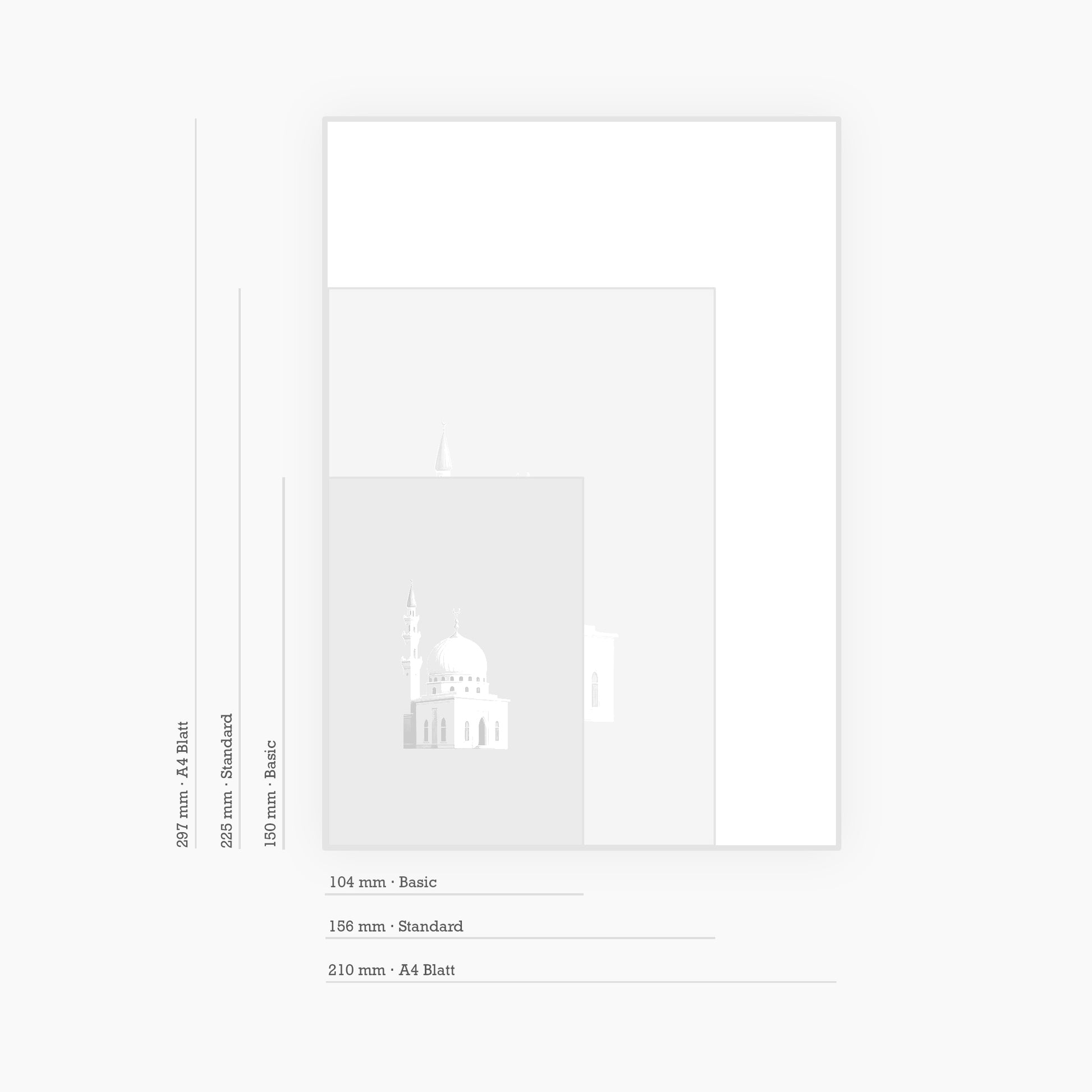 Minimalistische Moschee - 3D Druck Visual Artwork